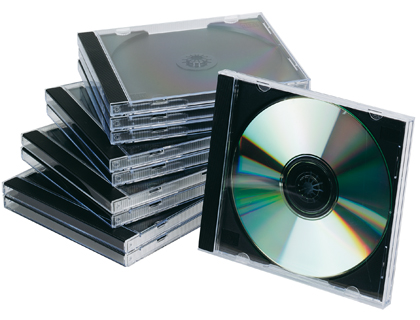 10 cajas Q-Connect Jewel Case para CD/DVD  con interior negro